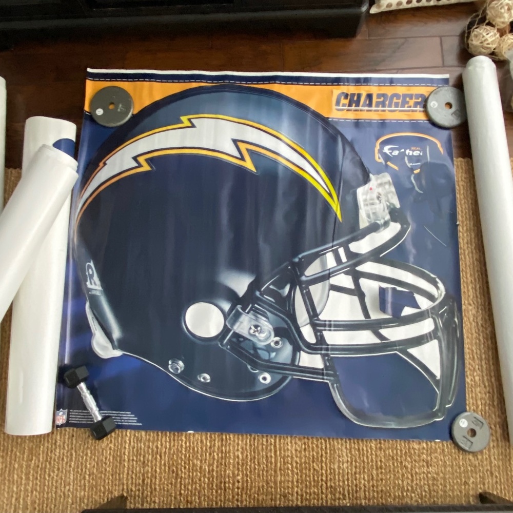 Classic Chargers Helmet Fathead